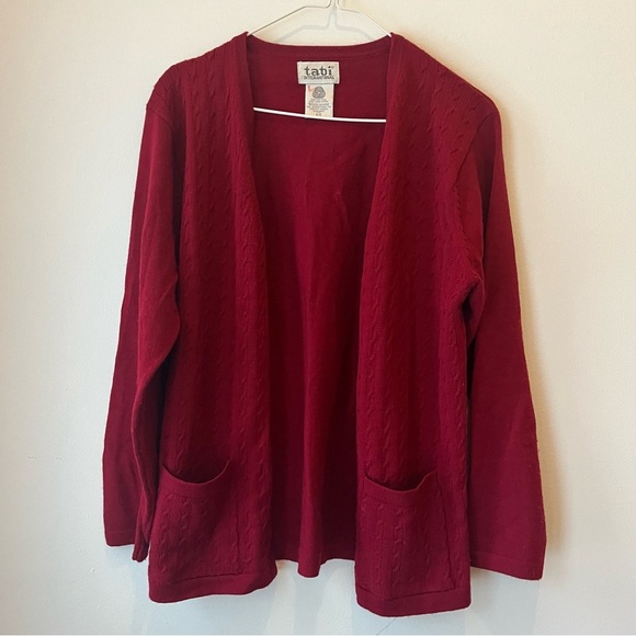 Tabi International cottagecore wool cable knit grandma preppy cardigan small - Picture 6 of 9